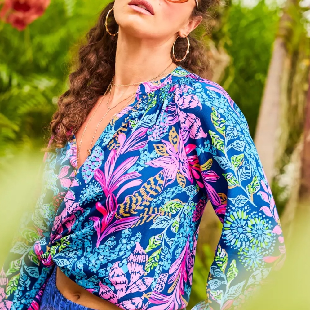 Lilly Pulitzer Elsa Silk Top Small